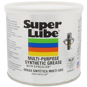 Super Lube 41160 Synthetic Grease (NLGI 2), 14.1 oz Canister, Translucent White
