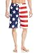 Kanu Surf Men's Big American Flag Extended Size Swim Trunks, Flag, 3X
