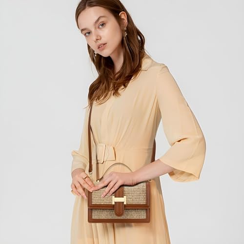 KKXIU Straw Summer Crossbody Bag