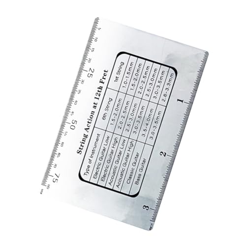 YARNOW ギター用 製 弦高ゲージ 定規 精密測定 軽量携帯 弦高用 耐久性に