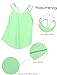 Girls Eyelet Flowy Tank Tops Cute Summer Spaghetti Strap Tops Kids Fashion Embroidery Sleeveless Shirts Green