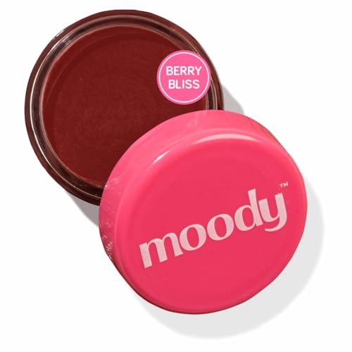 Image of Moody Plush 3-in-1 Lip, Cheek & Eye Tint - Berry Bliss with Cacao Butter, Shea Butter & Jojoba Oil | Long Lasting | Paraben Free Lip Balm Moisturizer For All Skin Type, 5gm