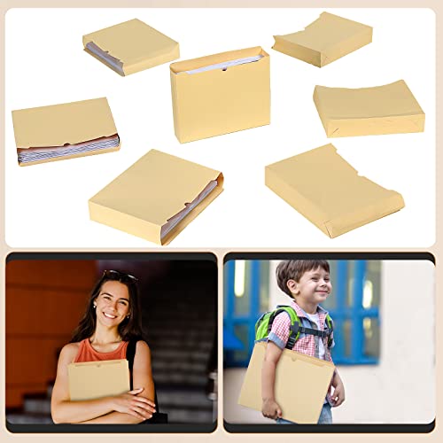 100 Pcs File Jackets Reinforced Straight Cut Tab Pocket Folders File Folder Expandable Folder Expanding Folder Filing Folders With Tabs Expansion Pocket, Letter Size #TOP5