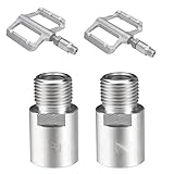 Bike Pedal Extenders by Sikawai - 1 Pair Chrome-Molybdenum Steel Bicycle Pedal Extender Heavy Duty S