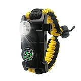 XINISI Adjustable survival bracelet, 7 core paracord 20 in 1 emergency Sports wristband gear kit...