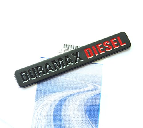 Image of 3pack OEM Duramax Allison Truck Emblem Badges Compatible with Silverado 2500 3500 Hd Sierra Glossy (Black Red)