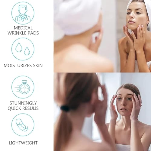 16 Stücke Gesichtsglättungspflaster, Wiederverwendbare Silikon Falten Pads, Weiches und Hautfreundliches Design und Waschbar, für Stirn, Augen, Wangen, Mund und Brust