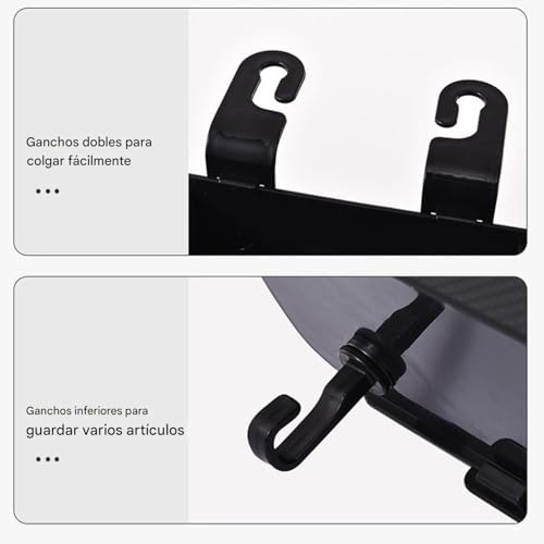 Boîte de rangement pour sièges arrière multifonction avec porte-serviettes