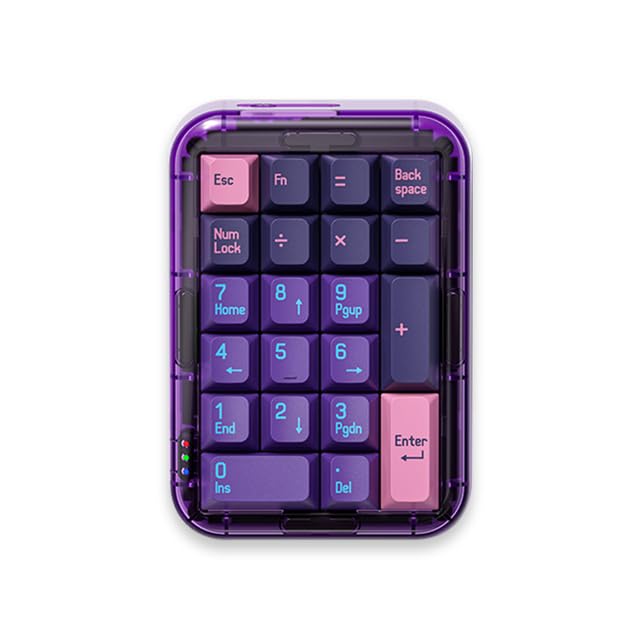 Electronics - MelGeeks Mojopad Neon See-through RGB Hot-swap Bluetooth 2.4G Custom Programmable Numpad Gateron Pro Switch Mechanical Keyboard (MelGeeks Mojopad Neon Gateron pro White)