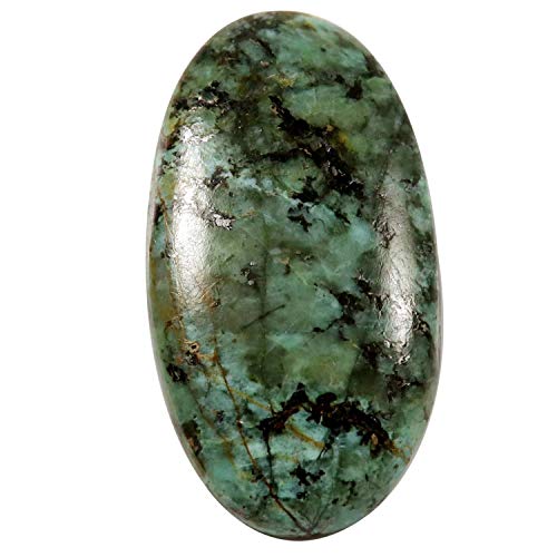 Turquoise ovale cabochon naturelle de 51,3 carats pour haute joaillerie