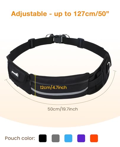 Pecute Joggingleine Hunde mit Bauchgurt, Laufgürtel Hundeleine für Große und Mittelgroße Hundes, Leine Hund mit Gürteltasche, Elastische Laufleine, Dog Leash Hand Free