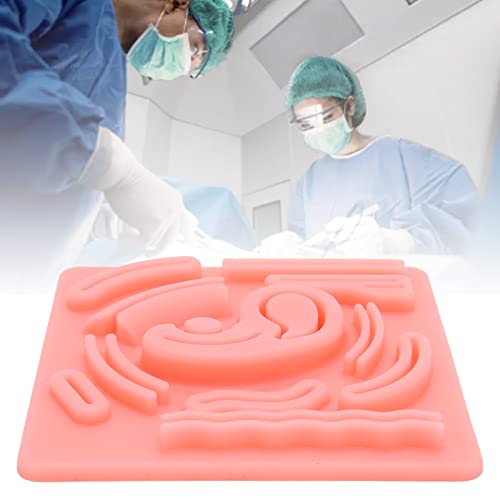 Image of Silicone Laparoscopic Suture Simulation Pad, 3D Laparoscopic Suture Pad Laparoscopic Trainer with Pre Cut Wounds for Medical Student Doctor