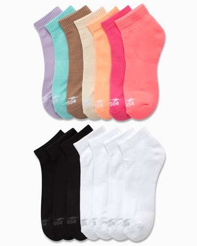 Avia Women's Socks - 14 Pack Comfort Cushion Quarter Cut Ankle Socks - Athletic Socks for Women (Sizes: 4-9, Extended: 9-12)2