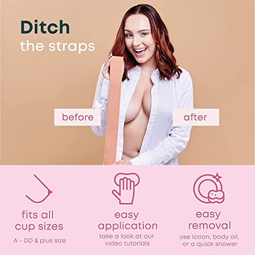 Chest Brace Achieve Chest Brace Lift & Contour | Sticky Body Tape Waterproof Sweat-Proof Bob Tape #TOP4