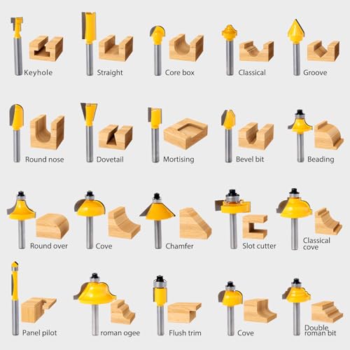EilxMag 100 Pcs Router Bit Set