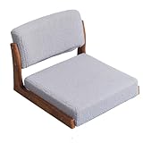 ALMASI Cómoda Silla de Piso Japonesa, Sala de Estar, balcón, Ventana, Silla de Tatami Plegable con Respaldo, Asiento de Silla de Piso con cojín para Sala de Estar, Silla de balcón 1 F