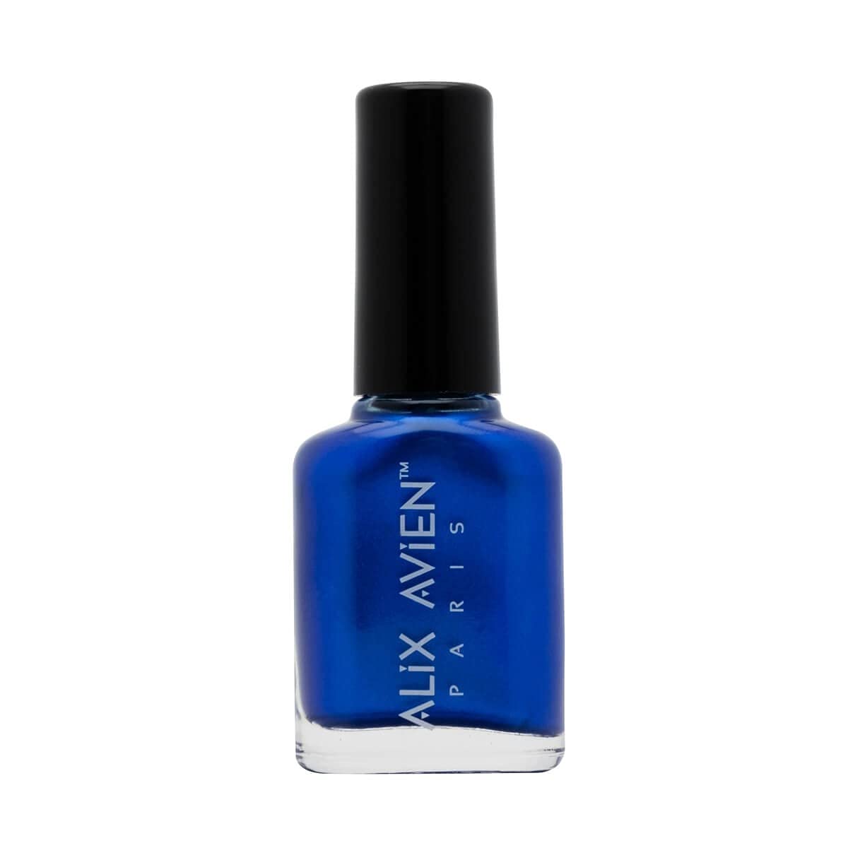 ALIX AVIEN Sedefli Saks Mavi Oje 34 - Yüksek Pigmentli Uzun Süreli Kalıcılık Hızlı Kuruma - Nail Lacquer 34