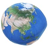 Amosfun Almohada de Peluche Redonda de 17 Cm Diseño de Planeta Tierra, Cojín Suave y Esponjoso para Decoración del Hogar y Uso Educativo, Accesorio Decorativo para Sofá y Habitación