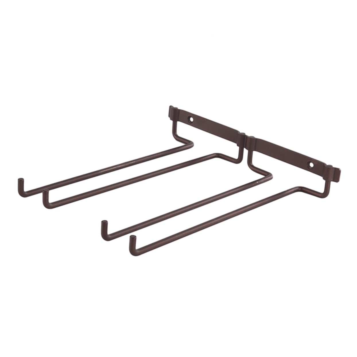 Healifty Wine Hanger Double Row Wall Mounted Cup Shelf Upside Down Display Rack for Home Office Bar Party Bronze Finish for Stylish Storage