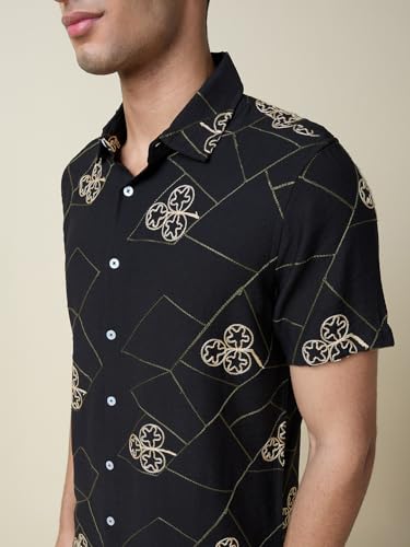 Image of Thomas Scott Men Premium Embroidered Slim Fit Casual Shirt