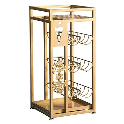 POLGDW Metal Umbrella Stand with 3-Layer Tray