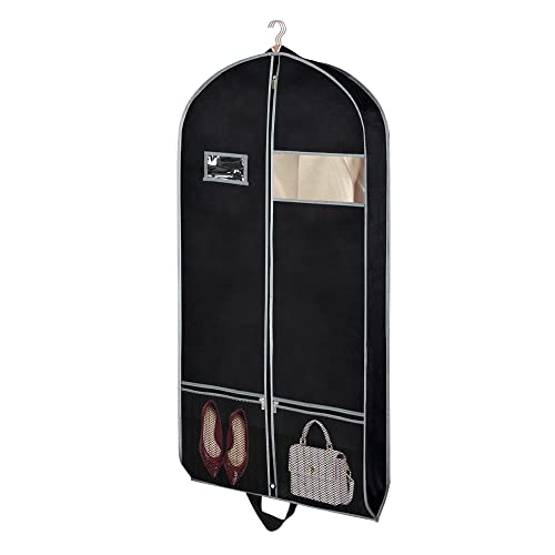 BEISHIDA Kleidersäcke für Reisen, Kleidertasche, robuste Umzugstaschen, 10.2 cm, Zwickel, Anzugtaschen mit 2 großen Taschen und 2 Tragegriffen für Anzüge, Kleider, 139.2 cm, 1 Packung) Cover