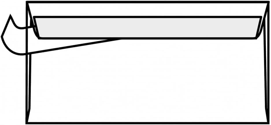 100 Briefumschläge Din Lang Kompakt 125mm x 235mm Weiß ohne...