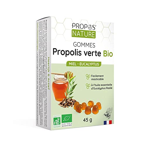 Gommes à la Propolis Verte Bio - Miel-Eucalyptus - 45 g Cover