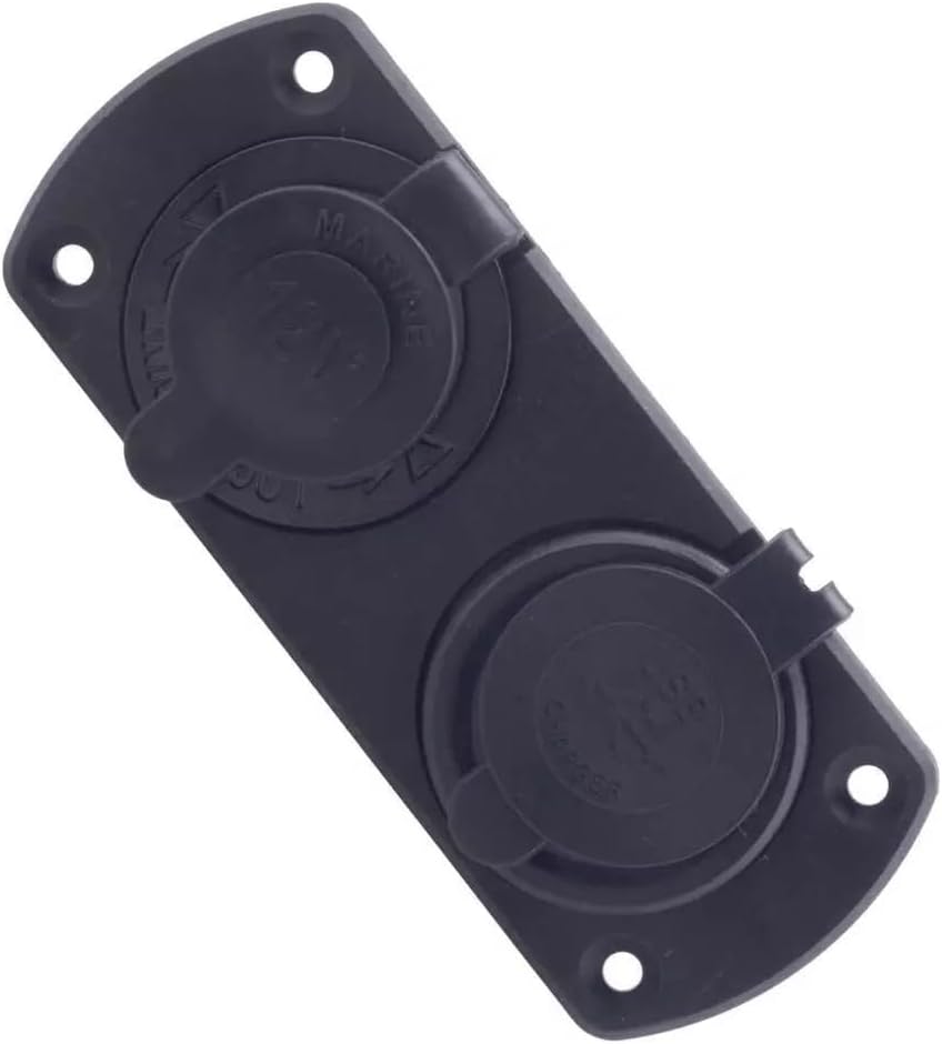 1x 12V Dual USB Car Cigarette Lighter Outlet Socket Charger Panel Parts