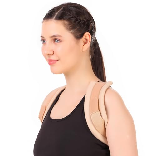 Image of Clavicle Support Fully Adjustable Upper Back Support Durable Posture Brace for Shoulder (S)