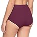 Warners Womens No Pinching No Problems® Tailored Brief 5738, Burgundy, 8