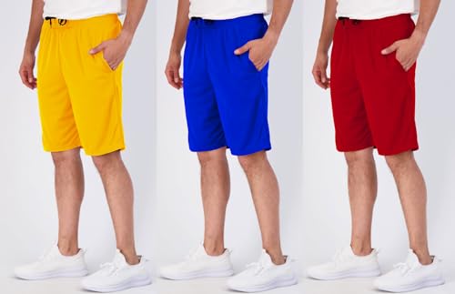 Aserlin Men's Athletic Shorts Mesh Workout Gym Activewear Basketball Shorts with Pockets 5 Pack2