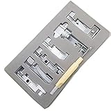 Yicbor 6-teiliges Overlock-Serger-Nähfuß-Set für Singer 14CG754, 14SH654, 14SH754, 14HD854, Juki 644D, 04D mit Gratis-Auftrennhilfe