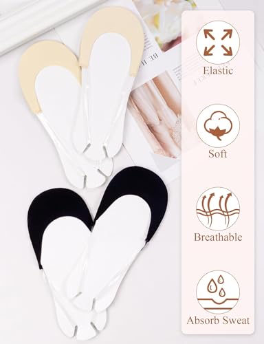 Becellen 4 Paires Chaussettes Invisibles Femme, Anti-Dérapant Protège-Pieds Socquettes avec Transparent TPU Sling pour Pompes Talons – vue 6