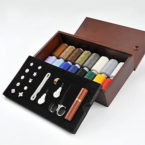Coffret couture bois massif coulissant, le cadeau idéal pour passionnés de création