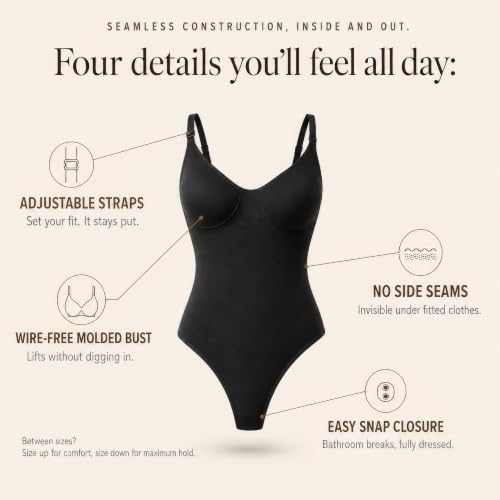 Image of herslims Tummy Control Bodysuit for Women, Seamless Sculpting Shapewear