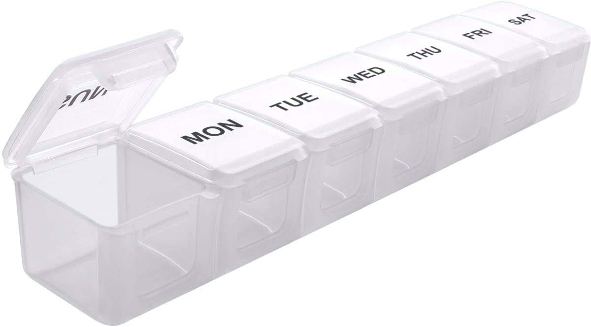 Medcosa28 Days Pill Case | Fed Up of Filling Your Pills? | Daily Medicine Organizer | Supplement Box with 28 Compartments