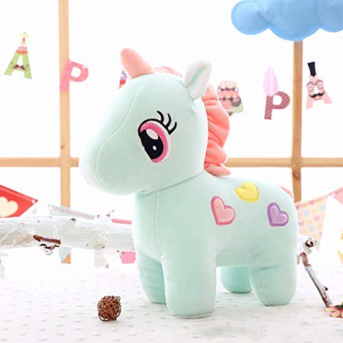 HUG 'n' FEEL SOFT TOYS Long Soft Lovable hugable Cute Giant Life Size Teddy Bear. (New Soft Toys, Blue Unicorn 25cm)