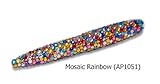 BG247 Mosaic Rainbow Crystal Rhinestone Roller Ball Pens | 5-Pack