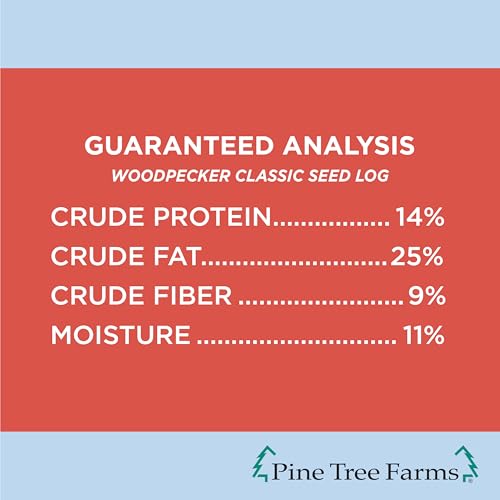 Pine Tree Farms Woodpecker Classic Seed Log for Wild Birds, 36 oz. (3 Pack) - Thumbnail 7