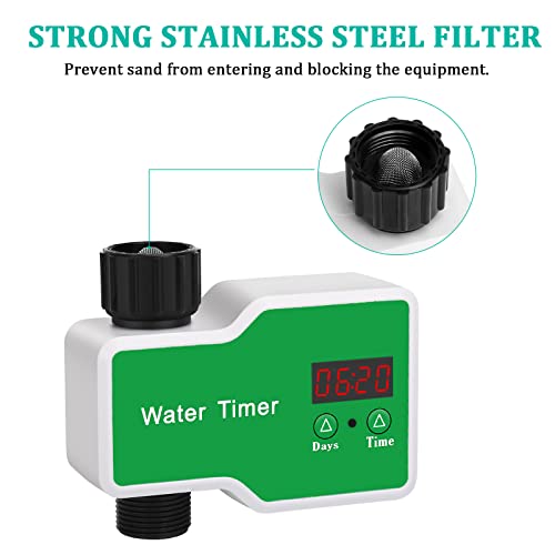 Sprinkler Timer Hose Watering Timer For Drip Irrigation Kit, Programmable Water Timer Wireless Digital Irrigation Controller System Outdoor Automatic Greenhouse Accessories For Yard Lawn Garden Hose #TOP4