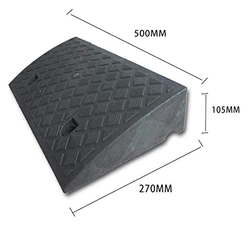 Rampas LQX Ramp Indoor, Rampa Plástica Impermeable con Protección Solar para Bicicleta, Motocicleta, Silla de Ruedas (Color: Negro y Amarillo, Tamaño: 50 x 27 x 10.5 CM) miniatura 2