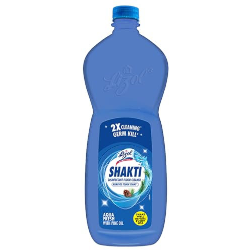 Image of Lizol Shakti 900ml - Aqua Fresh Floor Cleaner| 2X Better Cleaning vs Phenyl |Kills 99.9% Germs| Removes Tough Stains | Suitable for All Floor Cleaner Mops