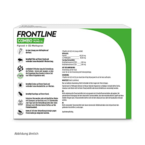 FRONTLINE Combo Hund XL gegen Zecken, Flöhe & Haarlinge (über 40 kg)