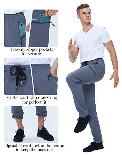 Veobike Mens Outdoor Fishing Pants Lightweight Quick Dry Water Resistant Travel Drift Cargo Pants Zipper Pockets #TOP3