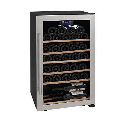Kalorik WCL 43915 SS Cooler 33Bottle Compressor Wine Cellar, Stainless Steel, Black Body Mini