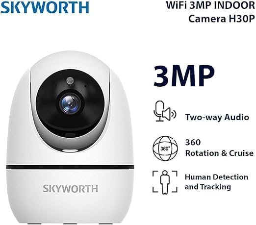 Back view of Skyworth H30P camera showing ports