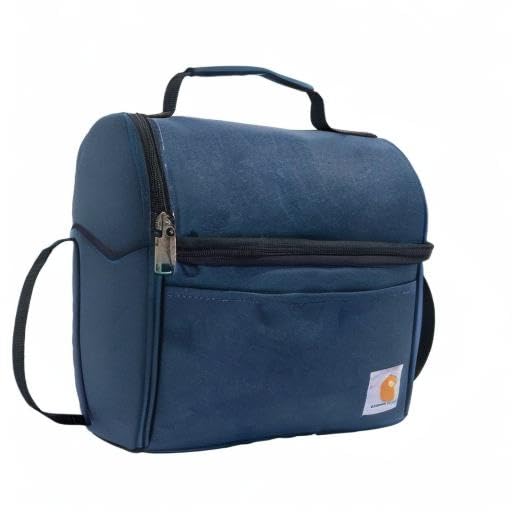 Image of Carhartt Gear B0000304 Insulated 12 Can 2 Compartment Lunch Cooler - One Size Fits All - Navy