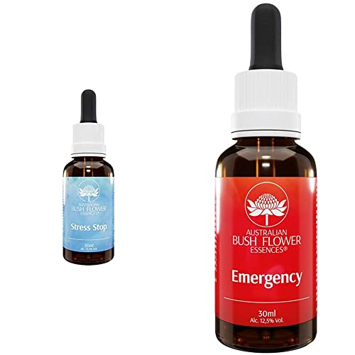 Australian Bush Flower Essences Stress Stop 30ml & Emergency 30ml