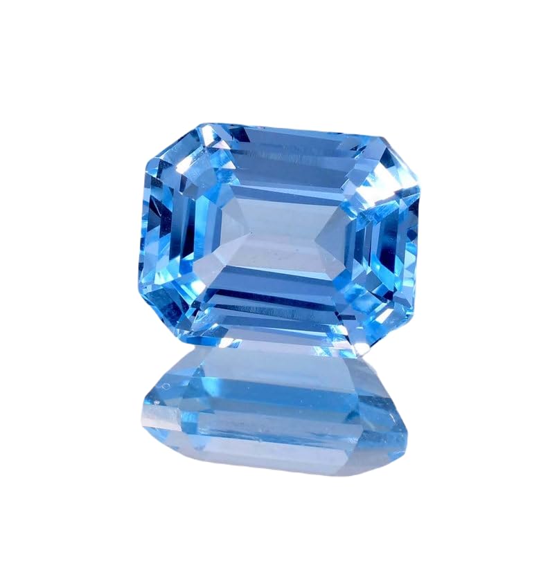 Aigue-marine naturelle de 16x12 mm en forme d'émeraude pour la création de bijoux uniques GH_NAT_12148